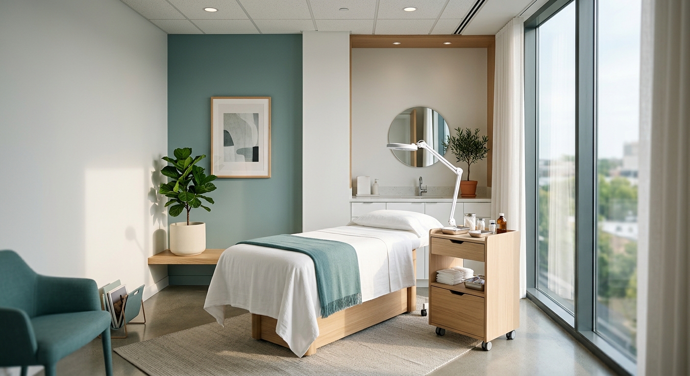 Modern treatment room at Dr. Knopp's West Hartford practice